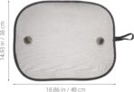 Car Window Sun Shades 2pcs Set Nylon Mesh Side Window Sun Blocking Covers 48x38cm UV Protection for Vehicle Interior Summer Sunshade - Image 2