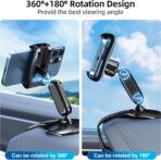 Universal 360 Dashboard Cell Phone Holder, Upgrade Clip Car Phone Holder Mount for Dashboard 360 Degree Rotation Dash Board Phone Mount Fit for iPhone,Samsung,Google,Nokia, 4 to 7" Smartphones - Image 3