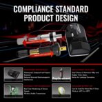315Mhz Pre-Programmed TPMS Sensor, 4 Pack Tire Pressure Monitoring Sensor fit for Ford F150 Escape Explorer Ranger Transit, Lincoln Aviator Corsair, Replace JX7Z1A189C - 4 Replaceable Valve Stems - Image 6