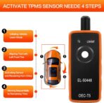 TPMS Relearn Tool for Car Tire Sensor, FIRSTOOL EL-50448 TPMS Reset Tool Tire Sensor Programmer, OEC-T5 TPMS Programming Tool Tire Pressure Sensor Reset Tool for GM Series Vehicles 2006-2026 - Image 5