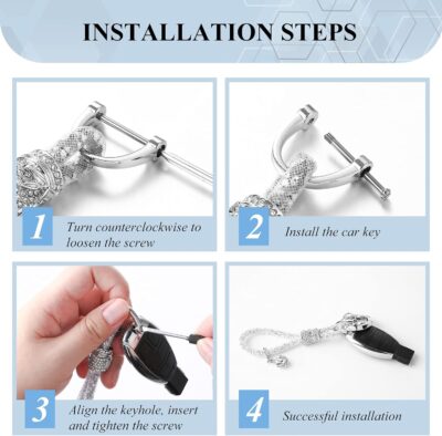 Frienda Bling Keychain for Women Gifts Car Wristlet Key Chains Crystal Lanyard Rhinestone Fob DIY Crafts - Image 7