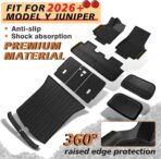 TripleAliners 10PCS Floor Mats Fit for 2026+Tesla Model Y Juniper Set Full Protection All Weather TPE Anti-Slip Custom Fit Floor& Frunk& Trunk& Rear Lower& Backrest Mat& Bumper Guard(Not Fit Standard) - Image 6