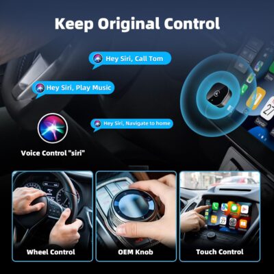 2026 New Wireless CarPlay Adapter for Apple iPhone ＆Android Auto 2 in 1, Mini USB CarPlay Dongle Wired to Wireless, Fast Connection, Compatible with iOS 10+ & Android 11+, Plug and Play (Black) - Image 8