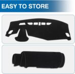 KUST Black Dash Cover for Chevrolet/Chevy Trax 2024 2025 2026 Polyester Dashboard Cover Non-Slip Interior Accessories for Chevrolet/Chevy Trax Custom Fit Dash Mat Sunshade Windshield No Glare - Image 7