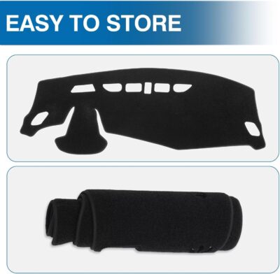 KUST Black Dash Cover for Chevrolet/Chevy Trax 2024 2025 2026 Polyester Dashboard Cover Non-Slip Interior Accessories for Chevrolet/Chevy Trax Custom Fit Dash Mat Sunshade Windshield No Glare - Image 7