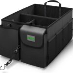DRIVE - Car Trunk Organizer - Collapsible, Multi-Compartment Automotive SUV Car Organizer for Storage w/Adjustable Straps - Truck & Car Accessories for Women and Men - Black