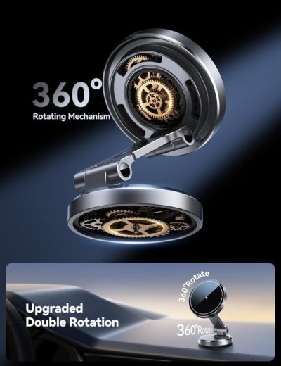 JOYROOM for MagSafe Car Mount Charger with Rotatable Charging Panel, Metal Magnetic Phone Holder, Wireless Charger for iPhone 16/15/14/13/12 - Image 2