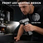 Compressed Air Duster,130000RPM Electric Air Duster Brushless Motor with Adjustable Stepless Speed, Fast Charging Rechargeable Cordless Air Blower for PC,Car,Keyboard,Pet,Home & Outdoor - Image 4