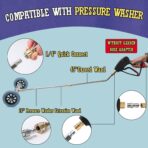 16 Inch Undercarriage Pressure Washer Attachment, Pressure Washer Undercarriage Cleaner, Under Car Washer Attachment with 3 Extension Wand, 4000 PSI - Image 3