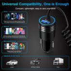 Android Car Charger Fast Charging Cord Type C 3.4A USB C Cigarette Lighter Adapter with Coiled Cable for Samsung Galaxy S26 S25 S24 S23 Z Flip 7 6 5 4 3 Z Fold 7 6 5 4 A17 A16 A35 A25 A15 A54 A14 A53 - Image 7