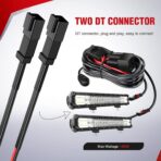 Nilight 10016W DT Wiring Harness Kit for LED Light Bars - 12V On/Off Switch, Power Relay, Blade Fuse - 2 Leads - Image 3