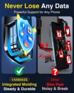 VANMASS【85+LBS Strongest Suction & Military-Grade 2026 Ultimate Car Phone Mount【Patent & Safety Certs】 Cell Phone Holder Truck for Dash Windshield Vent for iPhone 17 Pro Max Automobile Accessory Kits - Image 5