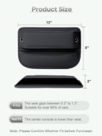 Premium Leather Car Seat Gap Filler Organizer (0.2”-1.2" Gaps), Clever Gifts for Car SUV Truck Owners (Black, 1 Pack) - Image 5