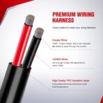 Nilight 10016W DT Wiring Harness Kit for LED Light Bars - 12V On/Off Switch, Power Relay, Blade Fuse - 2 Leads - Image 9