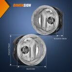 Nilight Fog Lights Assembly Compatible with 2005 2006 2007 2008 2009 2010 Dodge Grand Caravan Challenger Charger Caliber Nitro Avenger Chrysler Town & Country Pacifica Jeep Patriot - Image 4