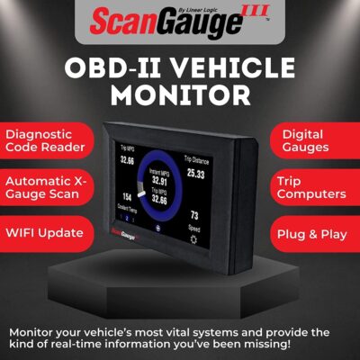 ScanGauge 3 All New Touch Screen OBD2 Code Reader, Digital Gauges & Trip Computer with WiFi Updates SG3 - Image 3
