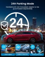 IIWEY N5 4 Channel Dash Cam 360° View, 1080P Front and Rear Inside, Left Right Dash Camera for Cars, 8 IR Lamps Night Vision, 5G WiFi & APP Control, G-Sensor, Parking Mode, with a Free 128GB SD Card - Image 5