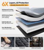 Wigoo Dog Car Seat Cover for Back Seat, 450lbs Hardbottom Dog Hammock, Waterproof & Anti-Scratch Backseat Protector for 1-4 Large/Medium Dogs, Seat Extender for SUV Medium Truck, Size-L, Black - Image 5