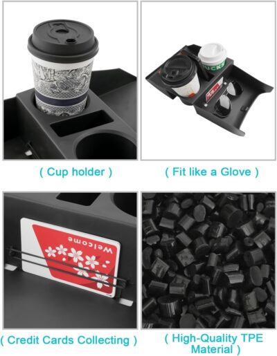 CDEFG 2Pcs Lower Center Console Tray Floor Console Organizer with Cup Holder Compatible with 2025 2026 Hyundai Tucson Limited Accessories Middle Console Storage Box - Image 6