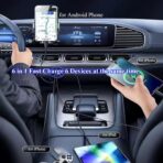 Super Fast Charge USB C Car Phone Charger Adapter 6 in 1 with Voltage Display 250W Multi Port Cigarette Lighter USB Charge for iPhone 16 15 14 13 12 11 Samsung Galaxy Huawei Oneplus Oppo Vivo - Image 5