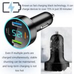 4-Port USB Car Charger,Car Charger Adapter with Blue LED,PD+QC3.0+Type C Ports Car Charger Adapter for Car Truck SUV Compatible with iPhone/Android (QC3.0+PD+2.4A+Type-C) - Image 5