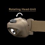 Princeton Tec Vizz Headlamp 550 Lumen Dimmable LED, IPX7 Water Resistance, Essential Outdoor Accessory for Hiking, Backpacking, Camping, Running, and Safety Preparedness, Tan, Tactical - Image 5
