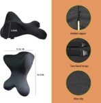 Car Headrest Pillow，Neck Support for Office Chair,100% Memory Foam Car Neck Pillow - Ergonomic Neck Support with Adjustable Double Strap, Breathable Comfort for Car, Gaming & Office Chairs - Image 7