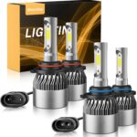 𝟫𝟢𝟢𝟧 𝟫𝟢𝟢𝟨 Bulbs Combo 6500K Cool White 60000LM 900% Brighter, 𝖧𝖡𝟥 𝖧𝖡𝟦 1:1 Beam Plug and Play IP68 Waterproof Off-Road Lights, Pack of 4