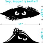 Stickios Funny Car Stickers Bundle - Peeking Monster Dent & Scratch Cover Bumper Stickers - Made in USA - Image 8