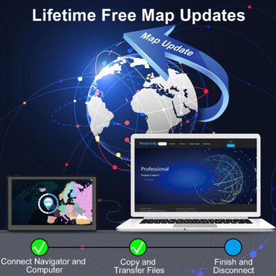 GPS Navigator for Car with 2026 Latest Maps Free Update, 7 Inch Car GPS Navigation System for Truck Commercial Drivers with POI/Zip Search, Voice Turn Guidance, Speedcam Red Light Alerts, 7 Vehicles - Image 3