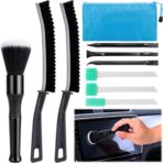 XANGNIER Car Detailing Kit Interior,Car Cleaning Interior Cleaner Brush Kit Tool,Car Care Detail & Clean Supplies Accessories Kits,Suitable for Auto,SUV,Truck,Sedan,Dashboard,Panel,10 Pcs Tools Sets