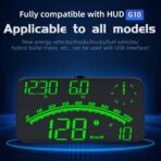 Heads up Display for Cars Speedometer for Car, HUD Digital Speedometer for Car with Speed Alarm, Fatigue Driving Reminder, Upgraded 5.5" large-screen, Heads up Display Suitable for All Vehicles - Image 2
