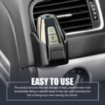 Car Key Fob Holder, Car Garage Keys Card Holder for Dashboard, Multifunctional Key Remote Organizer with Strong Double-sided Adhesive Tape, Universal Fit for Truck SUV (Black) - Image 4
