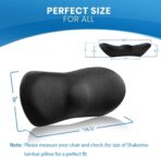 Lumbar Support Pillow for Car with Dual-Grip™ Stability System - Advanced Adaptive Memory Foam Back Pillow for Lower Back Pain Relief, Ergonomic Driving Seat & Office Chair Cushion, Black - Image 6