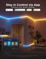 Govee RGBIC LED Strip Lights 32.8ft with Covers, Smart Lights Work with Alexa and Google Assistant, LED Diffuser Channel with LED Lights for Bedroom, Skirting Lines, Studio, Cabinet - Image 4