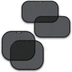Car Sun Shades for Side and Rear Window (4 Pack) - Car Sunshade Protector - Protect Your Kids and Pets in the Back seat from Sun Glare and Heat. Blocks Over 98% of Harmful UV Rays - Easy to Install,