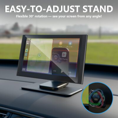 Wireless Carplay Screen – Clearance! Compatible with Apple Carplay and Android Auto, 7" HD Touch Screen Portable Car Stereo with 1080P Backup Camera, Bluetooth, Voice Control – Only $32.99 - Image 4