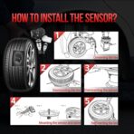 Launch TPMS Sensor, 2 in 1 Dual Frequency 315Mhz & 433Mhz Universal Programmable OEM TPMS RF-Sensor, Fit for Tire Pressure Monitoring System, Unlimited Programmability Press in 1 Sensor, Metal - Image 4