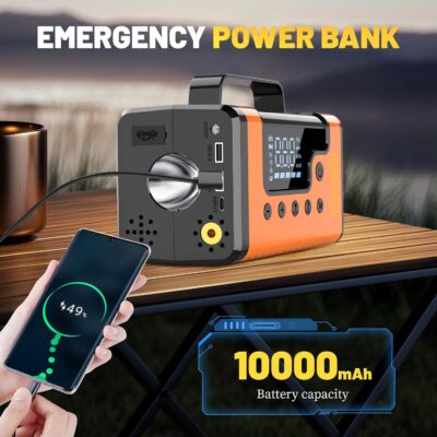 Car Jump Starters with Air Compressor, 5000A Portable Car Battery Booster, Clean Vacuum Cleaner, 12V Lithium Ion Battery Charger, 150PSI Tire Inflator for 8.0L Gasoline and 6.0L Diesel Engines - Image 6