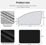 XCBYT Car Window Shades - 4 Pack Car Window Covers 99% UV Protection Magnetic Fordable Privacy Sun Shade for Baby - Image 5