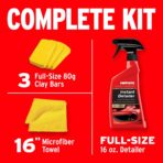 Mothers California Gold 3 Clay Bar Complete Kit, 3 80-gram Clay Bars + 16 oz. Instant Detailer + Microfiber Towel — Removes Contaminants, Restores Brilliance & Smoothness of Paint (07240) - Image 7