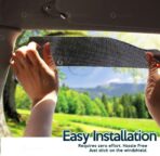 ZONETECH Cling Glare Reducer Sun Shade Side Window Car Curtains UV Rays Visor Protection,Universal Fit Protects from Sun-Rays - for All Year Round Use. Perfect for Road Trips 2-Pack - Image 5