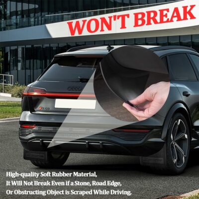 4PCS Car Mud Flaps, Flexible Rubber Vehicle Mudflaps Mudguard Splash Guard with Hardware, Automotive Exterior Front & Rear Protection Accessories, Universal for Pickup Truck SUV - Image 5