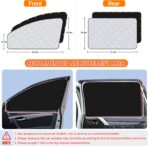 ZATOOTO Car Window Sun Shades Covers - 4 Pcs Magnetic Privacy Side Sunshades Blackout Auto Camping Curtains Accessories for Sleeping Family and Women Men Kids Baby - Image 3