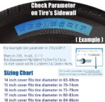 Spare Tire Cover, Wheel Cover with American USA Flag PVC Leather Waterproof Dust-Proof Universal Fit for Jeep Trailer RV SUV Camper Vehicle (14 Inch) - Image 7