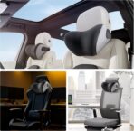 BEBAS Car Headrest Pillow, Memory Foam Neck Support Pillow for Cars - Ergonomically Designed for Long Drives, Travel & Commuting, Pain Relief with Removable & Washable Cover (Black Gray, 1-Pack) - Image 3