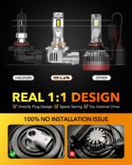OXILAM 9006 LED Bulbs, 800% Brighter 30000LM, 6500K White HB4 CANBUS Ready LED Bulbs for Low Beam Replacement, Pack of 2 - Image 4