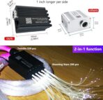 Twinkle & Meteor Starlight Headliner Kit for Car 0.03in x 9.8ft 750 Strands for Ambient Interior Decor 16W RGBW Fiber Optic Star Light Engine, 200 White Shooting Stars - Image 4