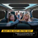 4 Pack Car Window Shade - 20″ × 12″ Car Side Window Covers for Baby, Cars Window Sun Shade, Glare Shield and UV Rays Protection for Your Child, Mesh Window Shades for Baby - Image 5