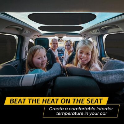 4 Pack Car Window Shade - 20″ × 12″ Car Side Window Covers for Baby, Cars Window Sun Shade, Glare Shield and UV Rays Protection for Your Child, Mesh Window Shades for Baby - Image 5